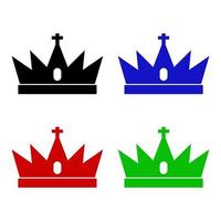 Crown Set On White Background vector