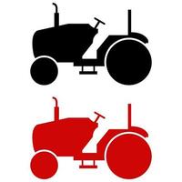 conjunto de tractor sobre fondo blanco vector