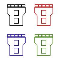 Tower Set On White Background vector