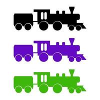 Train Set On White Background vector