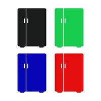 Set Of Fridge On White Background vector