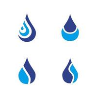 Water drop icon logo design template vector