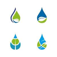 Water drop icon logo design template vector