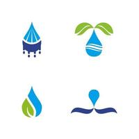 Water drop icon logo design template vector