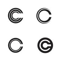 C letter initial logo design template vector