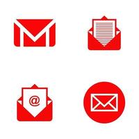 email icon logo design template vector