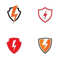 Flash thunderbolt logo design template vector