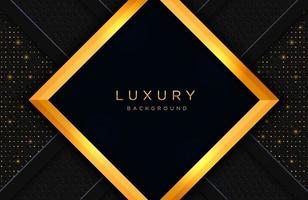 Luxury elegant background with gold lines composition and luster effect. Business presentation layout vector