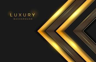 Luxury elegant background with layered gold shape and line composition. Elegant cover template vector