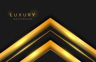 Luxury elegant background with layered gold shape and line composition. Elegant cover template vector