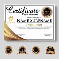 Modern certificate template vector