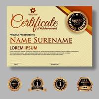 Modern certificate template vector