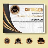 Modern certificate template vector