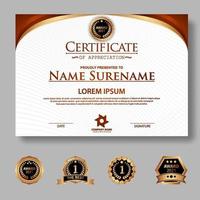 Modern certificate template vector