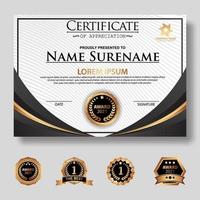 Modern certificate template vector