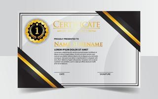 certificate template design vector