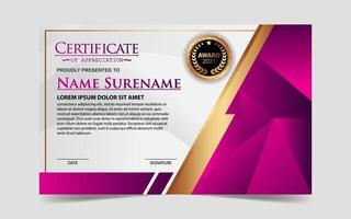 certificate template design vector