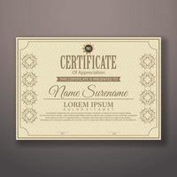 Diploma Certificate of achievement template vector