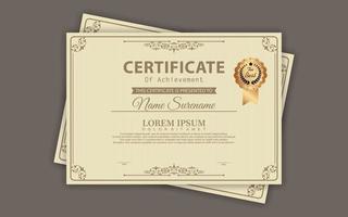 Diploma Certificate of achievement template vector