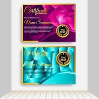 Professional certificate template diploma award design. Indoor Background. vector