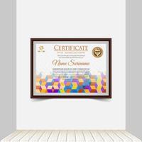 certificate template design vector