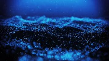 Blue Particles Flow Background video
