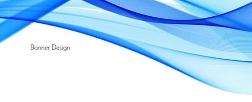 Abstract blue modern wave design banner background vector