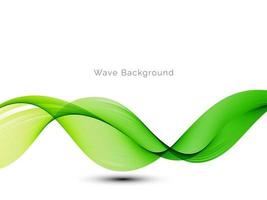 Stylish smooth beautiful green flowing wave pattern background vector