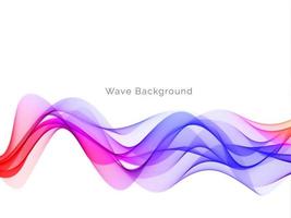 Smooth flowing colorful wave background design vector