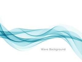 Blue wave design flowing stylish background vector