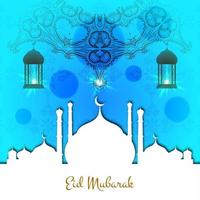 Eid Mubarak festival decorative background vector