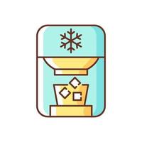 Ice maker RGB color icon vector