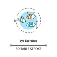 Eye exercises concept icon vector