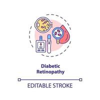 icono del concepto de retinopatía diabética vector