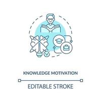 Knowledge motivation concept icon vector