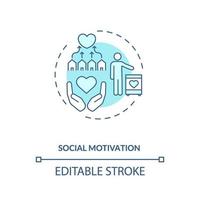 Social motivation concept icon vector