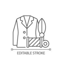 Custom suits and shirts linear icon vector