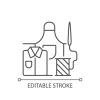 Work clothes repair linear icon vector