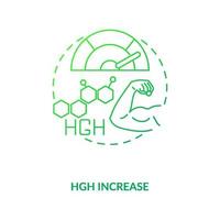 HGH increase dark green concept icon vector