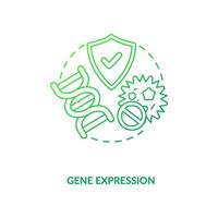 Gene expression dark green concept icon vector