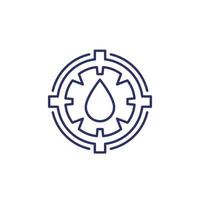 humidity icon, line vector with water drop