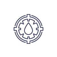 humidity icon, line vector with water drop