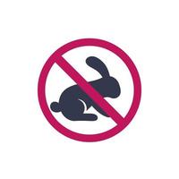 No animal testing, cruelty free icon vector