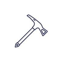 climbing axe line vector icon