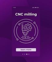 cnc milling, mobile vector design