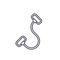 resistance band line icon on white vector