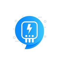 electric power control panel icon vector