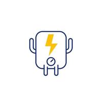 electric system line icon on white vector