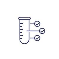 doping test, lab analysis line icon with test-tube vector