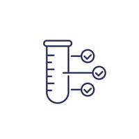 doping test, lab analysis line icon with test-tube vector